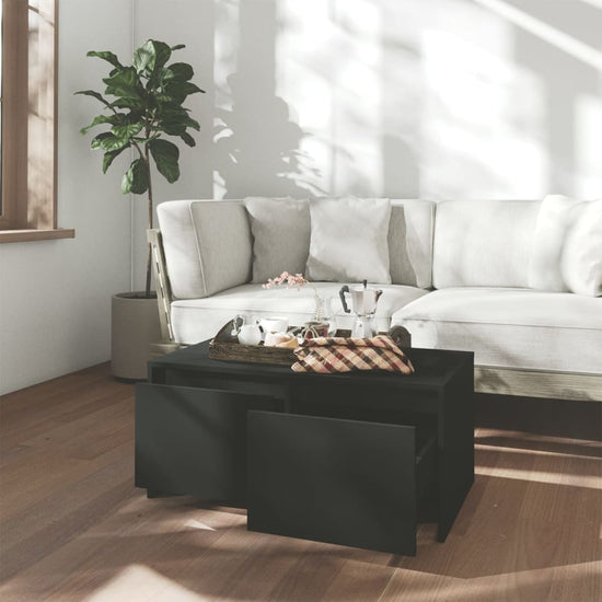 Salontafel 90x50x41,5 cm spaanplaat zwart MeubelReus