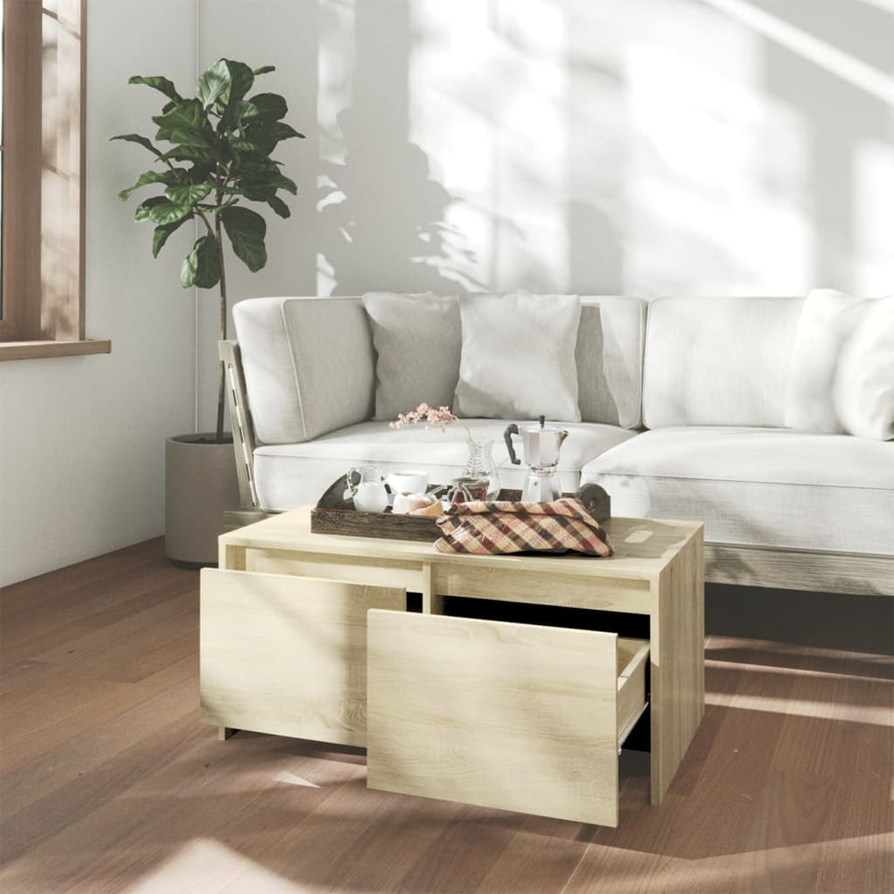 Salontafel 90x50x41,5 cm spaanplaat sonoma eikenkleurig MeubelReus