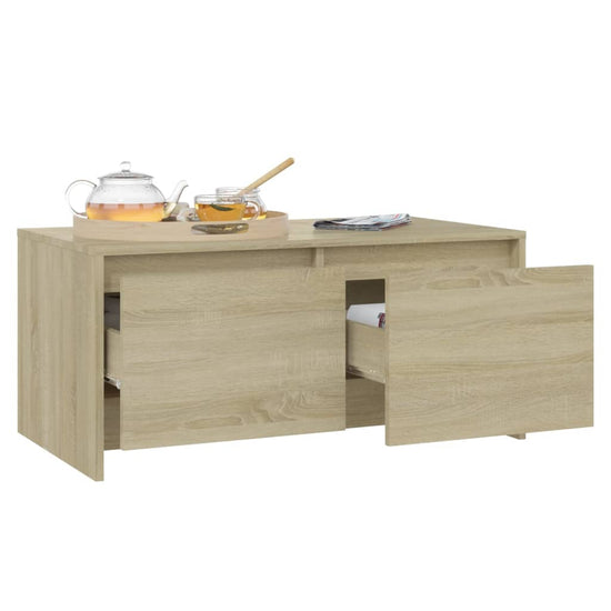 Salontafel 90x50x41,5 cm spaanplaat sonoma eikenkleurig MeubelReus