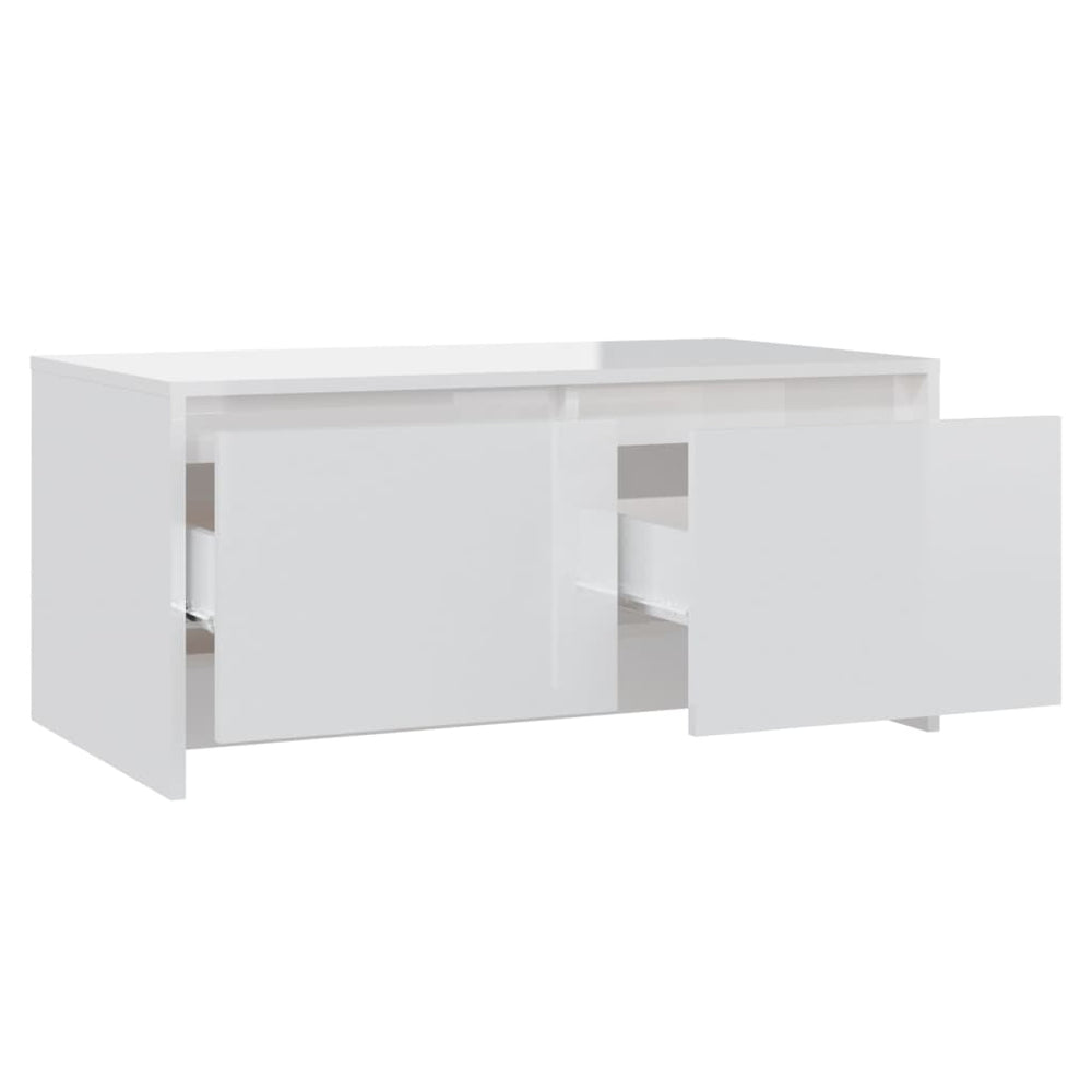 Salontafel 90x50x41,5 cm spaanplaat hoogglans wit MeubelReus