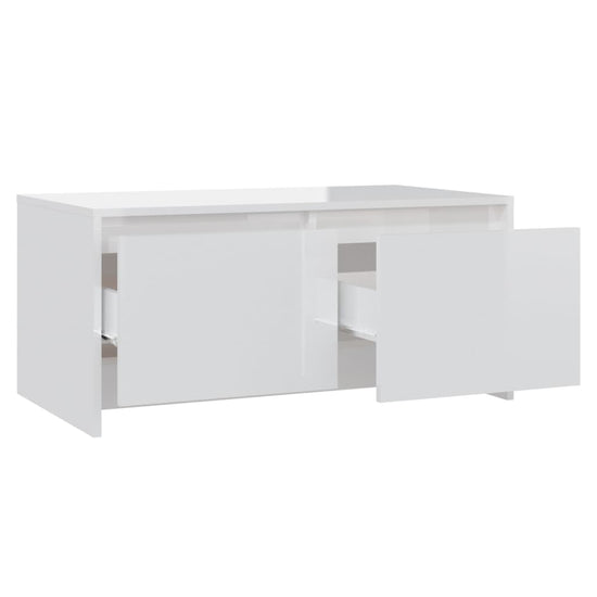 Salontafel 90x50x41,5 cm spaanplaat hoogglans wit MeubelReus
