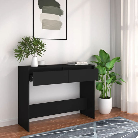 Wandtafel 100x35x76,5 spaanplaat zwart MeubelReus