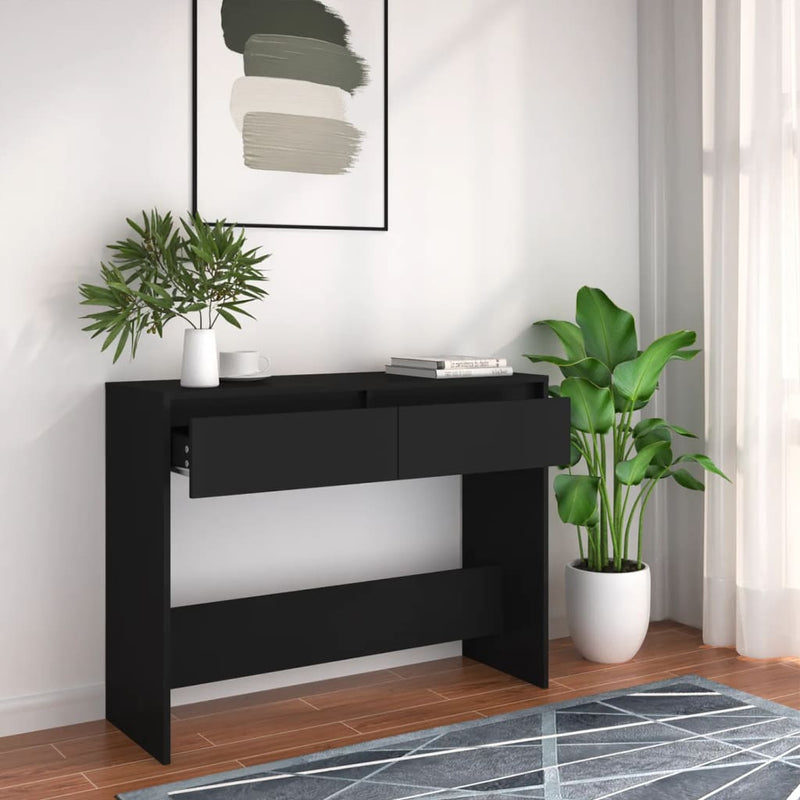 Wandtafel 100x35x76,5 spaanplaat zwart MeubelReus