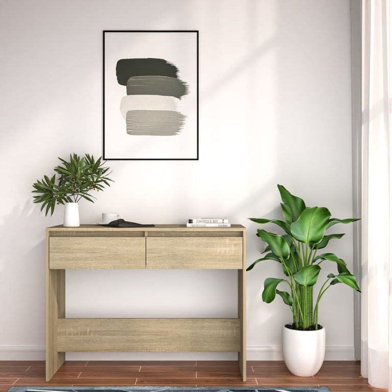 Wandtafel 100x35x76,5 spaanplaat sonoma eikenkleurig MeubelReus