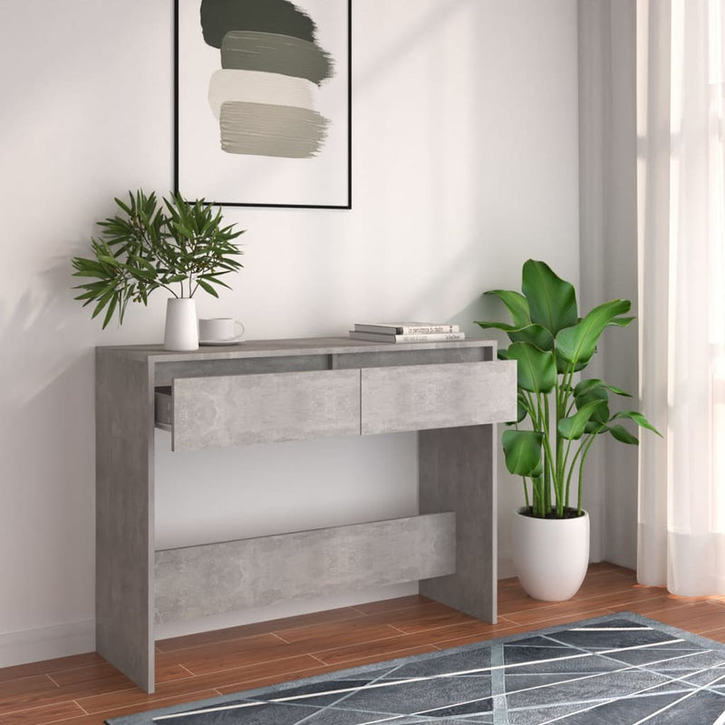 Wandmeubel 100x35x75,5 cm spaanplaat betongrijs MeubelReus