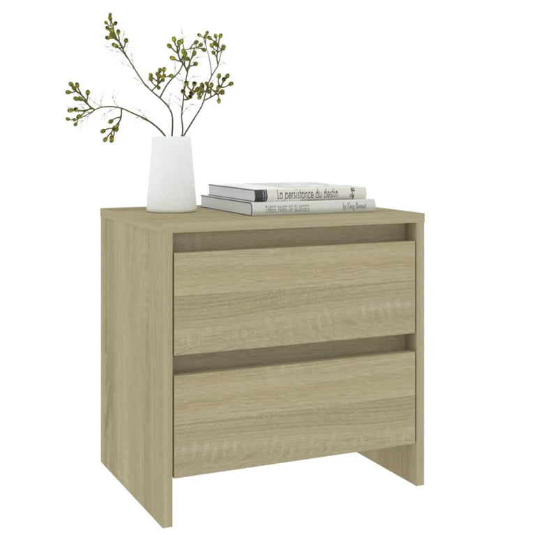 Nachtkastje 45x34,5x44,5 cm spaanplaat sonoma eikenkleurig MeubelReus