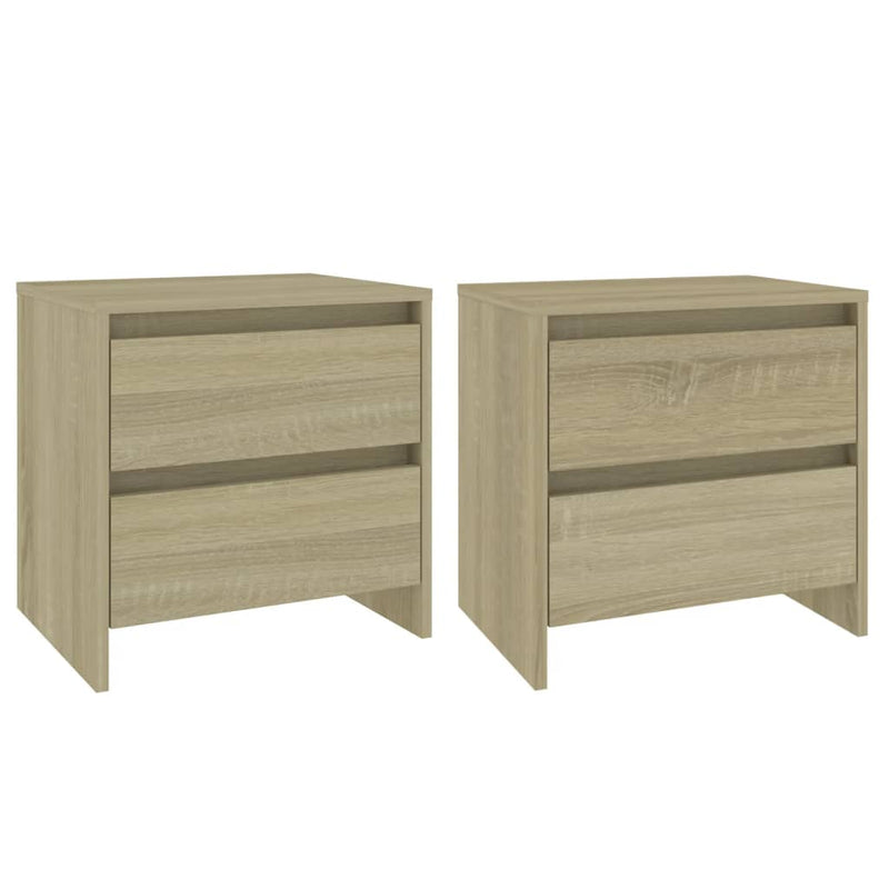 Nachtkastjes 2 st 45x34,5x44,5 xm spaanplaat sonoma eikenkleur MeubelReus