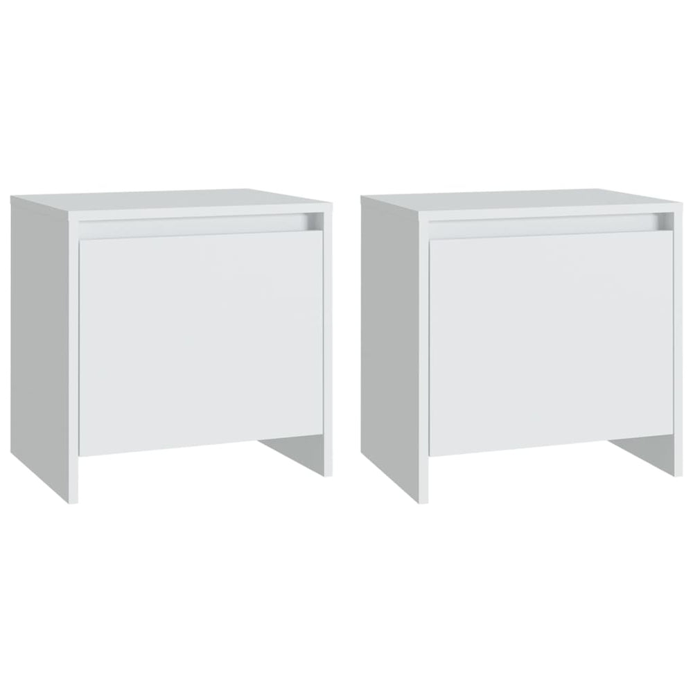 Nachtkastjes 2 st 45x34x44,5 cm spaanplaat wit MeubelReus
