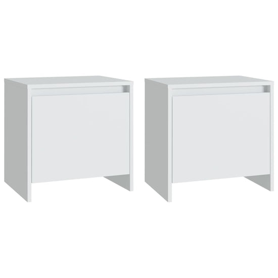 Nachtkastjes 2 st 45x34x44,5 cm spaanplaat wit MeubelReus