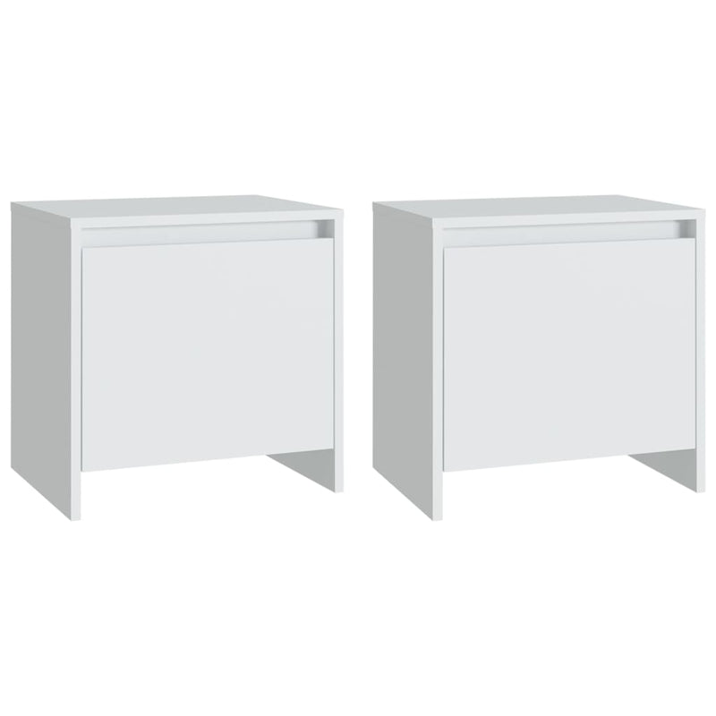 Nachtkastjes 2 st 45x34x44,5 cm spaanplaat wit MeubelReus
