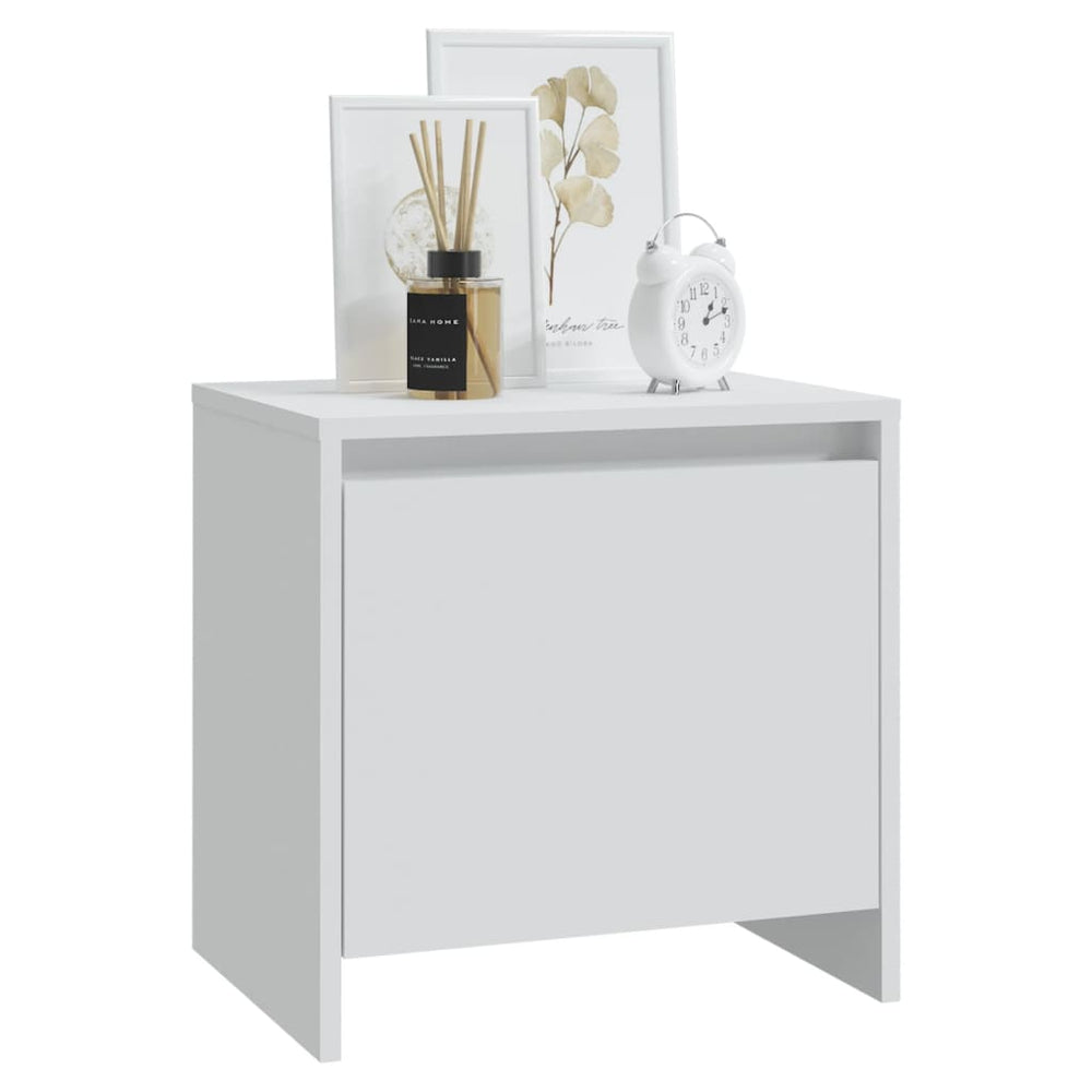 Nachtkastjes 2 st 45x34x44,5 cm spaanplaat wit MeubelReus