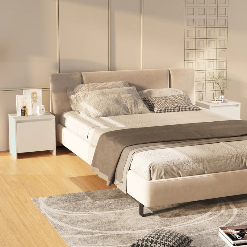 Nachtkastjes 2 st 45x34x44,5 cm spaanplaat wit MeubelReus