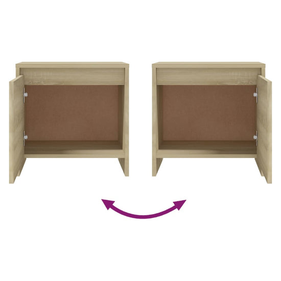 Nachtkastjes 2 st 45x34x44,5 cm spaanplaat sonoma eikenkleurig MeubelReus