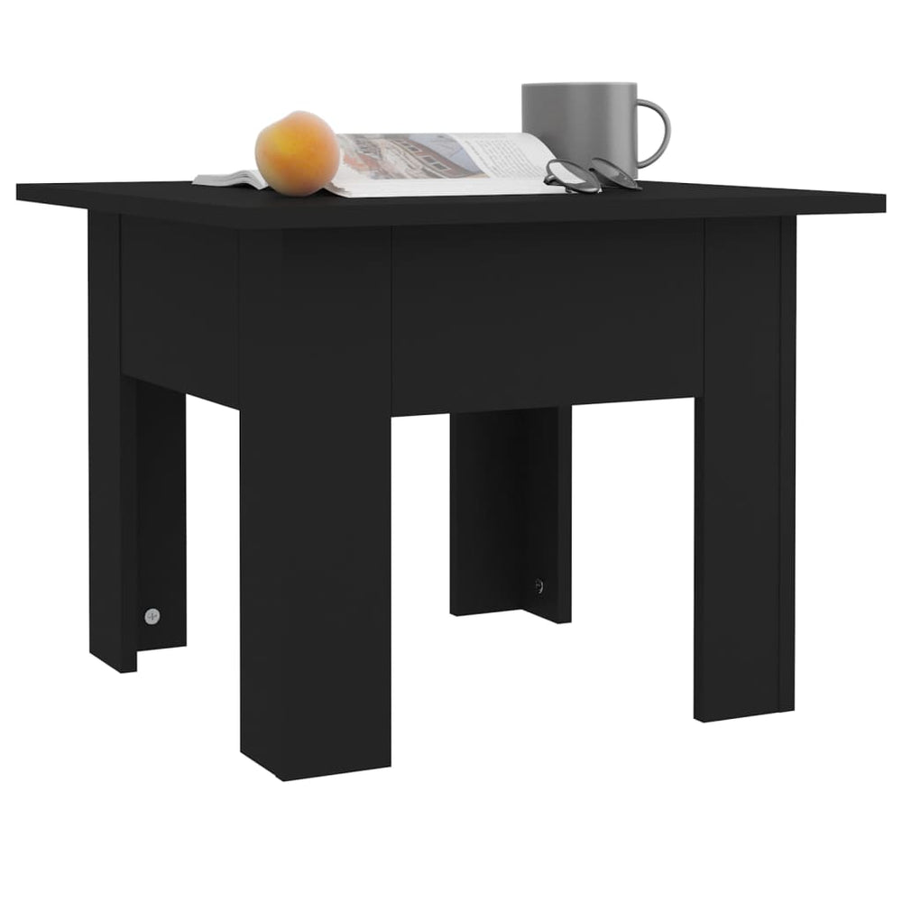 Salontafel 55x55x42 cm spaanplaat zwart MeubelReus