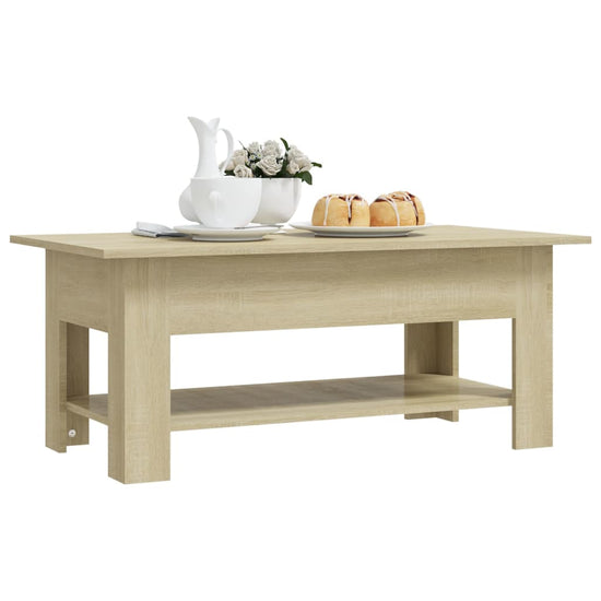 Salontafel 102x55x42 cm spaanplaat sonoma eikenkleurig MeubelReus