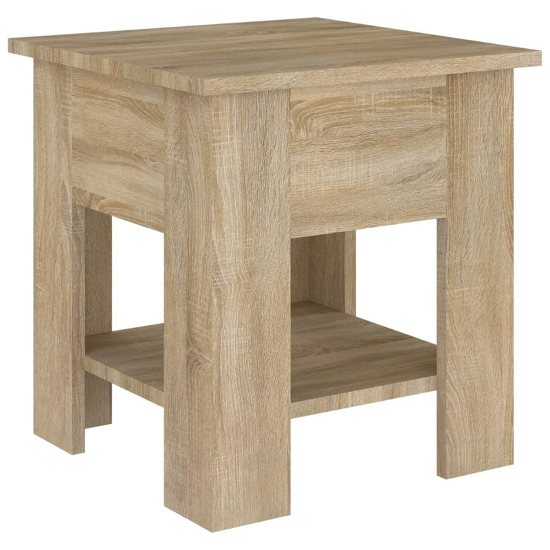 Salontafel 40x40x42 cm bewerkt hout sonoma eikenkleurig MeubelReus