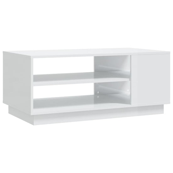 Salontafel 102x55x43 cm spaanplaat hoogglans wit MeubelReus