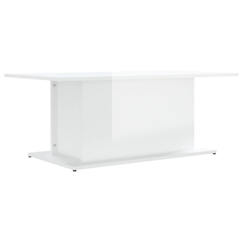 Salontafel 102x55,5x40 cm spaanplaat hoogglans wit MeubelReus
