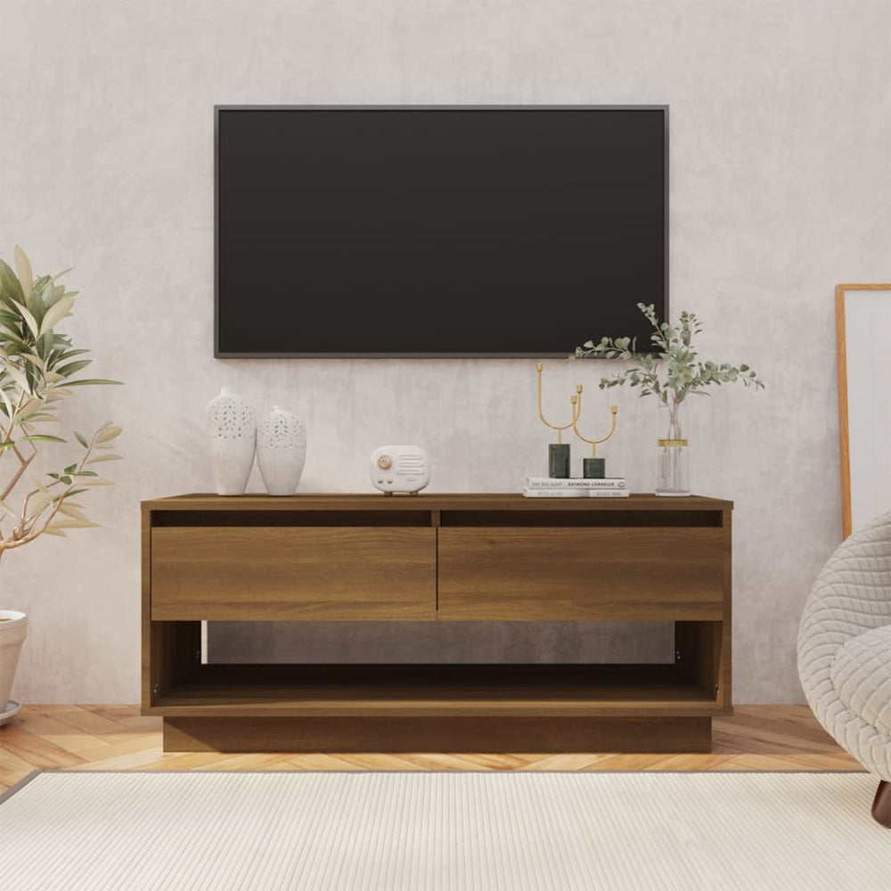 Tv-meubel 102x41x44 cm spaanplaat bruineikenkleurig MeubelReus