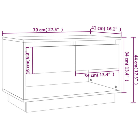 Tv-meubel 70x41x44 cm spaanplaat grijs sonoma eikenkleurig MeubelReus