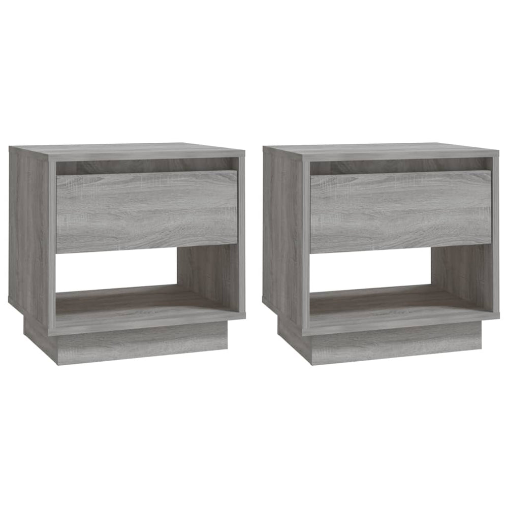 Nachtkastjes 2 st 45x34x44 cm spaanplaat grijs sonoma eiken MeubelReus