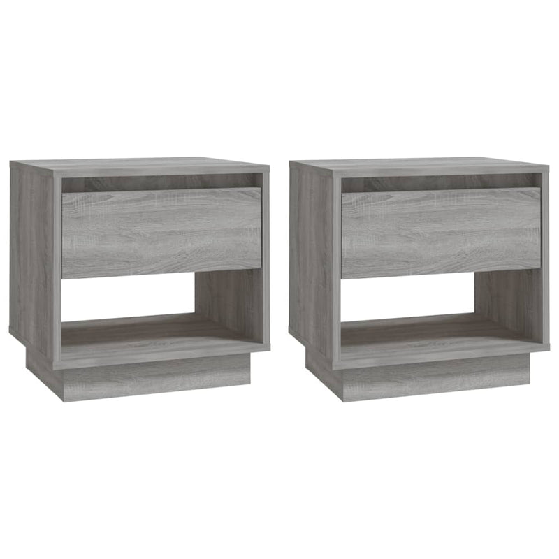 Nachtkastjes 2 st 45x34x44 cm spaanplaat grijs sonoma eiken MeubelReus