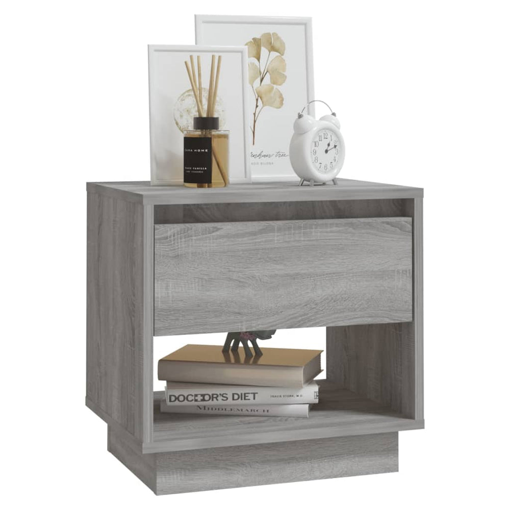 Nachtkastjes 2 st 45x34x44 cm spaanplaat grijs sonoma eiken MeubelReus