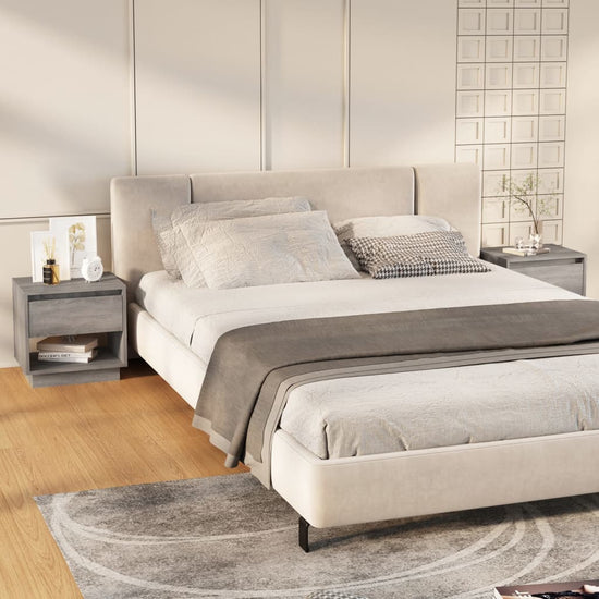 Nachtkastjes 2 st 45x34x44 cm spaanplaat grijs sonoma eiken MeubelReus