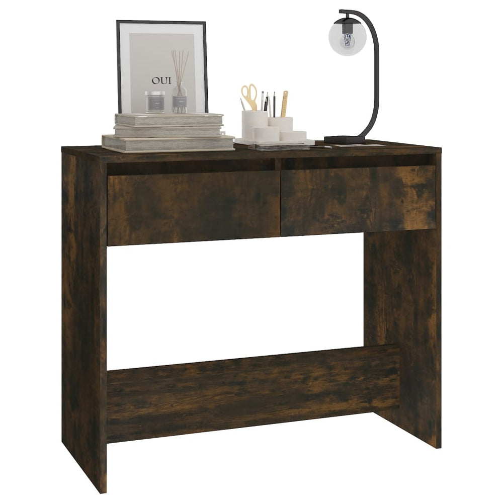 Wandtafel 89x41x76,5 cm staal gerook eikenkleurig MeubelReus