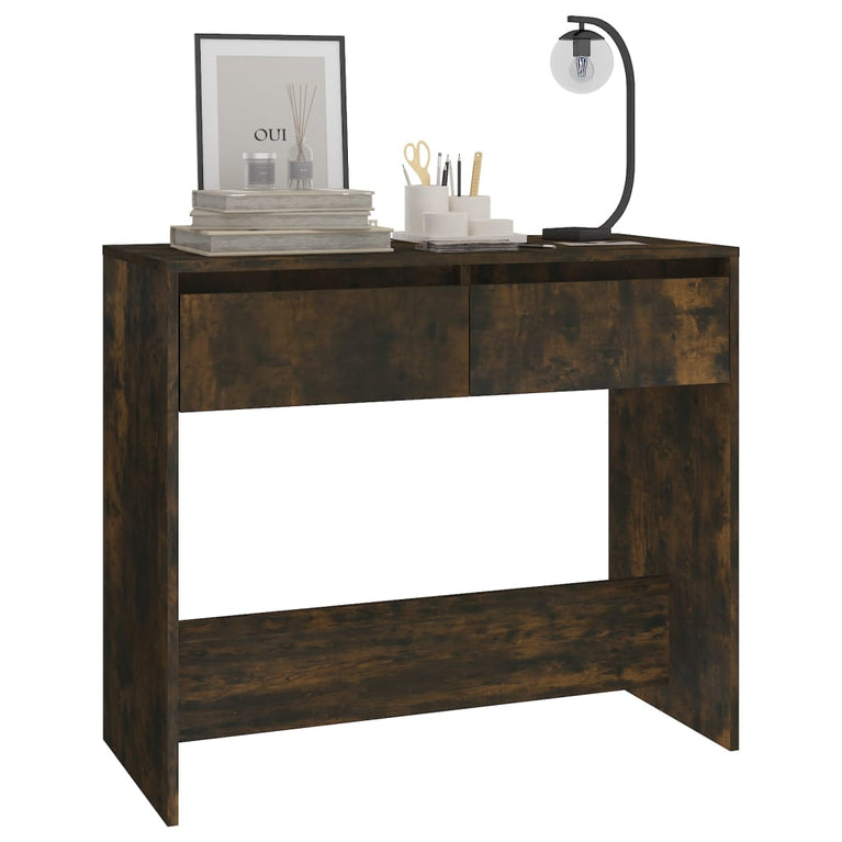 Wandtafel 89x41x76,5 cm staal gerook eikenkleurig MeubelReus