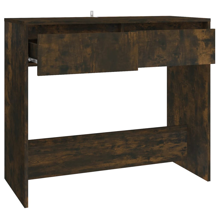 Wandtafel 89x41x76,5 cm staal gerook eikenkleurig MeubelReus