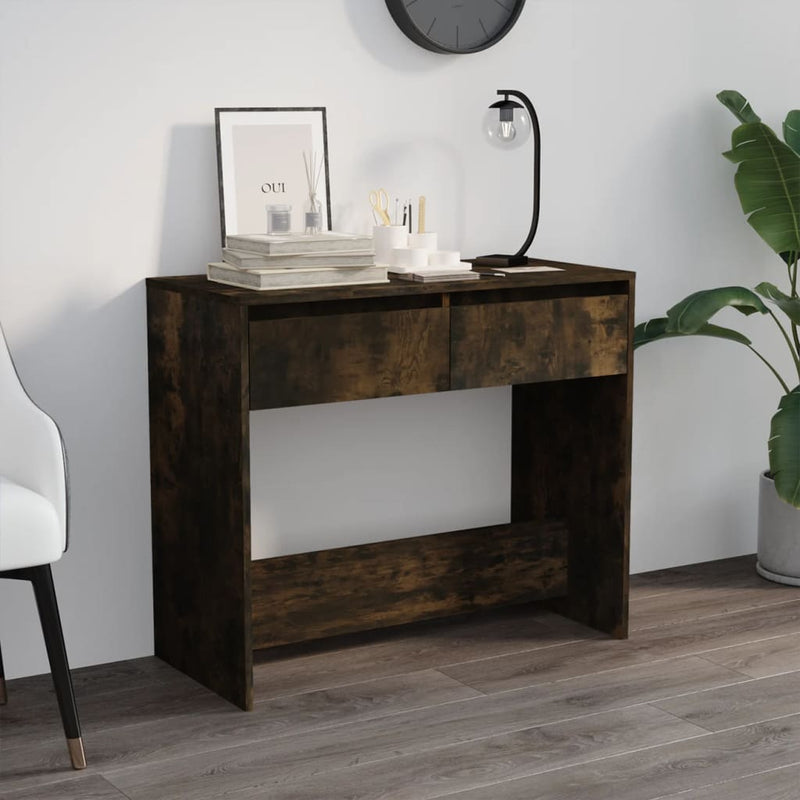 Wandtafel 89x41x76,5 cm staal gerook eikenkleurig MeubelReus