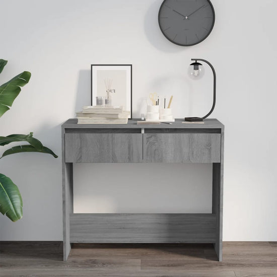 Wandtafel 89x41x76,5 cm staal grijs sonoma eikenkleurig MeubelReus