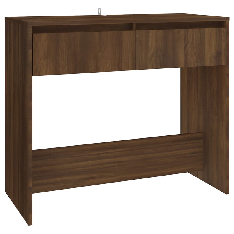 Wandtafel 89x41x76,5 cm staal bruineikenkleurig MeubelReus