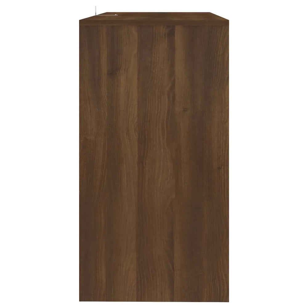 Wandtafel 89x41x76,5 cm staal bruineikenkleurig MeubelReus
