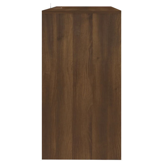 Wandtafel 89x41x76,5 cm staal bruineikenkleurig MeubelReus