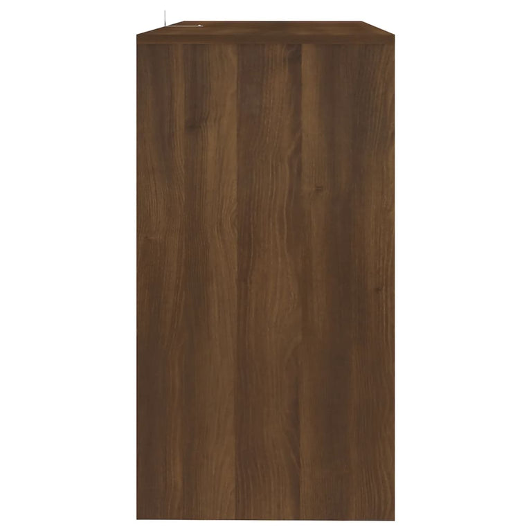 Wandtafel 89x41x76,5 cm staal bruineikenkleurig MeubelReus
