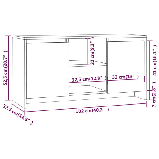 Tv-meubel 102x37,5x52,5 cm spaanplaat gerookt eikenkleurig MeubelReus