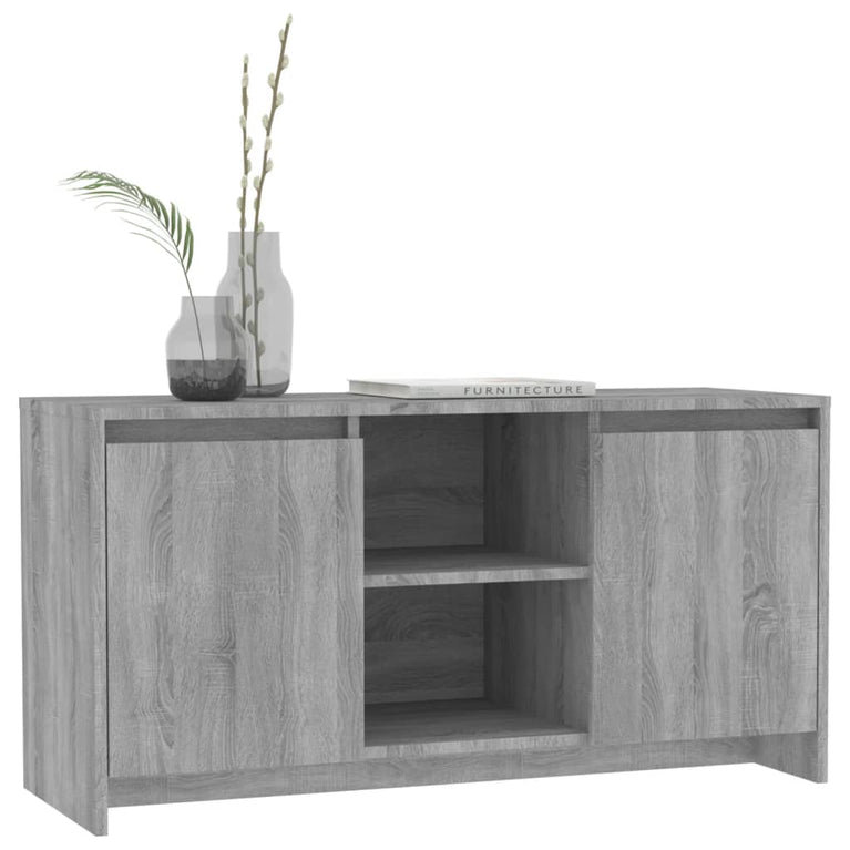 Tv-meubel 102x37,5x52,5 cm spaanplaat grijs sonoma eikenkleurig MeubelReus