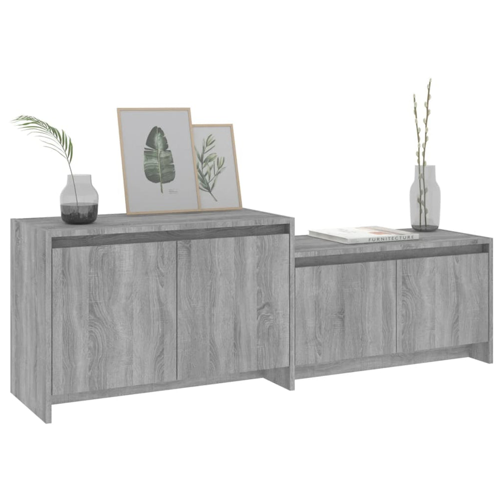vidaL Tv-meubel 146,5x35x50 cm spaanplaat grijs sonoma eikenkleurig MeubelReus