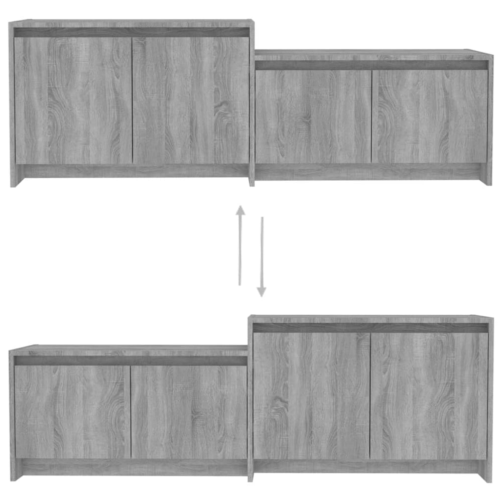 vidaL Tv-meubel 146,5x35x50 cm spaanplaat grijs sonoma eikenkleurig MeubelReus