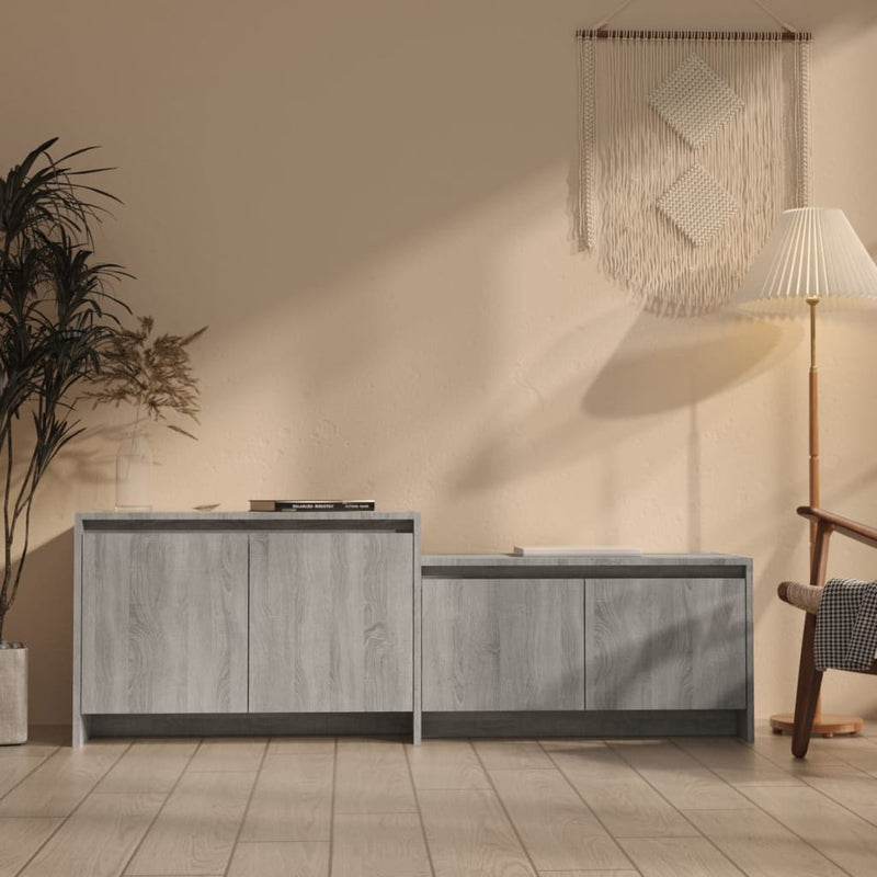 vidaL Tv-meubel 146,5x35x50 cm spaanplaat grijs sonoma eikenkleurig MeubelReus