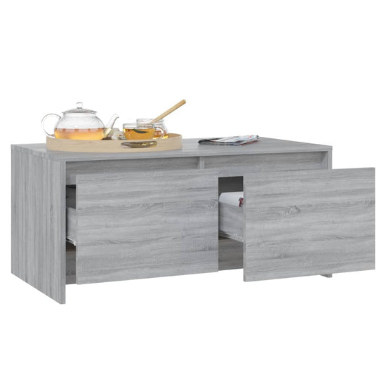 Salontafel 90x50x41,5 cm spaanplaat grijs sonoma eikenkleurig MeubelReus