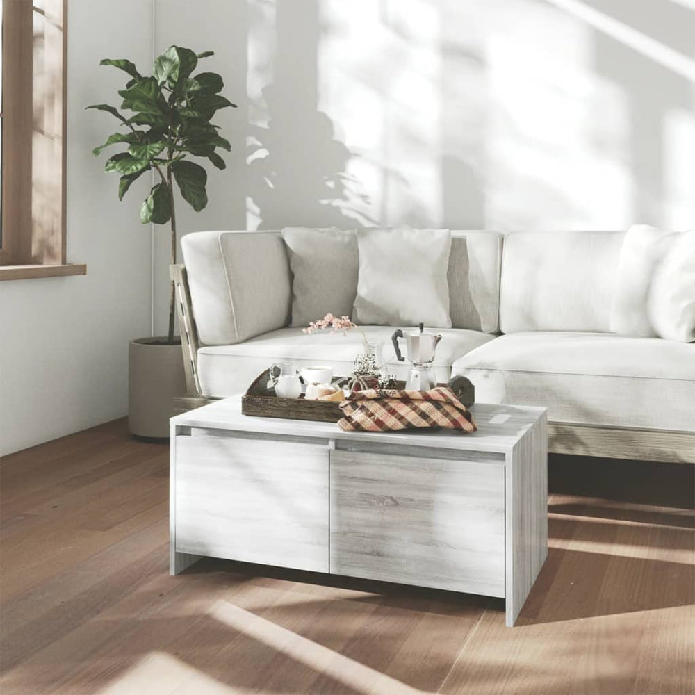 Salontafel 90x50x41,5 cm spaanplaat grijs sonoma eikenkleurig MeubelReus