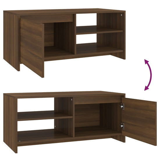 Salontafel 102x50x45 cm bewerkt hout bruineikenkleurig MeubelReus