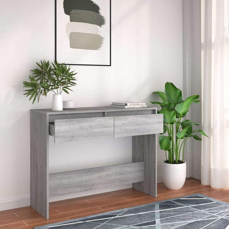 Wandtafel 100x35x76,5 cm spaanplaat grijs sonoma eikenkleurig MeubelReus