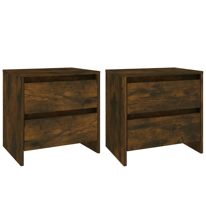 Nachtkastjes 2 st 45x34,5x44,5 cm spaanplaat gerookt eikenkleur MeubelReus