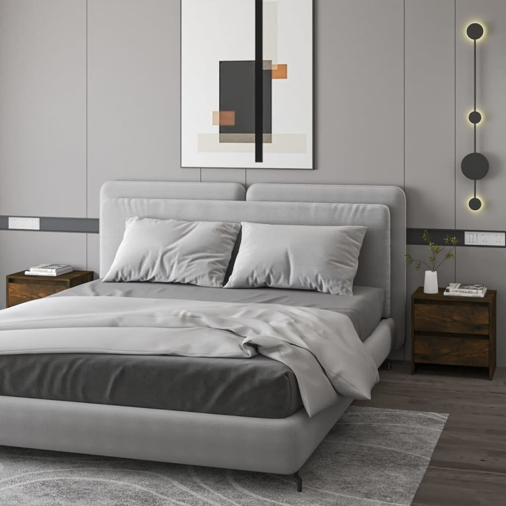 Nachtkastjes 2 st 45x34,5x44,5 cm spaanplaat gerookt eikenkleur MeubelReus
