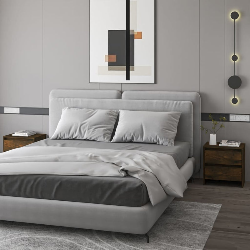 Nachtkastjes 2 st 45x34,5x44,5 cm spaanplaat gerookt eikenkleur MeubelReus