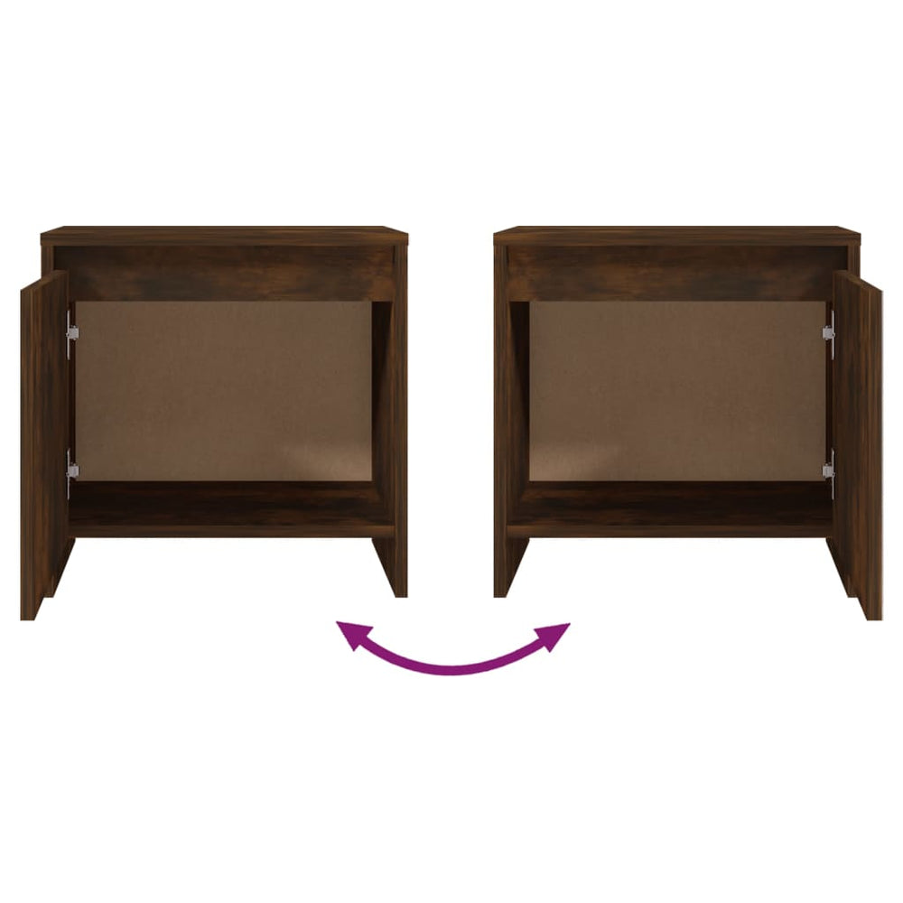 Nachtkastjes 2 st 45x34x44,5 cm spaanplaat gerookt eikenkleurig MeubelReus